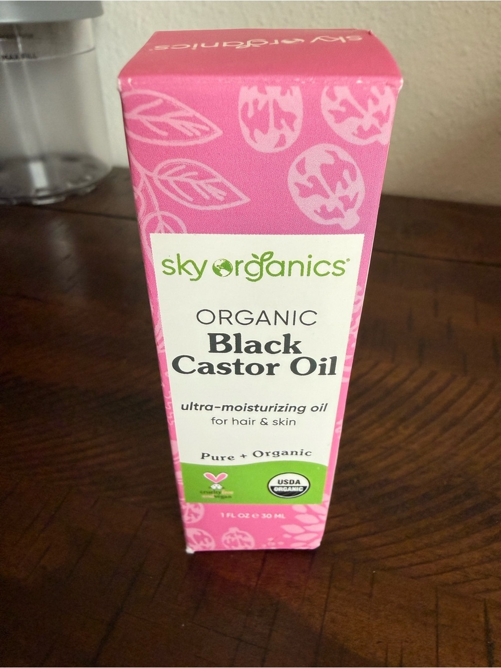 Pink Sky Organics Inspired Black Castor Oil Packaging